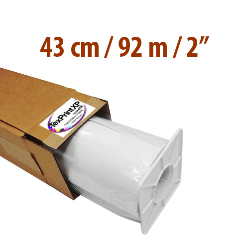 Rolă de hârtie TexPrintXP-HR 43 cm x 92 m Bobină de 2″ Sublimare Transfer termic