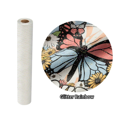 OtterPro DTF folie cu sclipici 60 cm x 100 m – Curcubeu